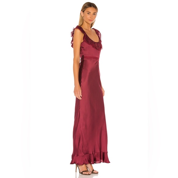 Revolve Tularosa Vanna Dress - Cabernet Red (Size Small) - Picture 2 of 9